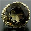 Image 6 : Estate 14kt Yellow Gold 14.13 ctw Smoky Topaz and Open Work Coral Reef Ring