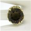 Image 9 : Estate 14kt Yellow Gold 14.13 ctw Smoky Topaz and Open Work Coral Reef Ring