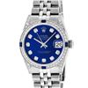 Image 2 : Rolex Womens Midsize 31mm Blue Diamond Lugs & Sapphire Datejust Wristwatch