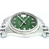 Image 4 : Rolex Mens Stainless Green Diamond 36MM Datejust Wristwatch