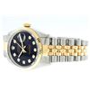 Image 5 : Rolex Mens 2 Tone 14K Black Diamond 36MM Datejust Wristwatch