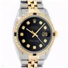 Image 1 : Rolex Mens 2 Tone 14K Black Diamond 36MM Datejust Wriswatch