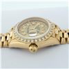 Image 4 : Rolex Ladies 18K Yellow Champagne String Diamond President Wristwatch With Rolex