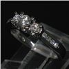 Image 7 : 14k White Gold .55 ctw Round Brilliant Cut Diamond 3 Stone Promise Engagement Ri