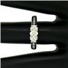 Image 9 : 14k White Gold .55 ctw Round Brilliant Cut Diamond 3 Stone Promise Engagement Ri