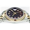 Image 6 : Rolex Mens 2 Tone 14K Brown Diamond & Ruby 36MM Datejust Wristwatch