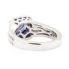 Image 3 : 2.28 ctw Sapphire And Diamond Ring - 14KT White Gold