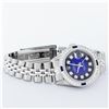Image 4 : Rolex Ladies Stainless Steel Blue Vignette Diamond & Sapphire Datejust Wristwatc