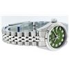 Image 4 : Rolex Ladies Stainless Steel Green Diamond Quickset Datejust Wristwatch