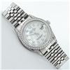 Image 3 : Rolex Mens Stainless Steel Mother Of Pearl Diamond Lugs Datejust Wristwatch