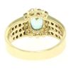 Image 5 : 14kt Yellow Gold 2.35 ctw Aquamarine and Diamond Halo Ring