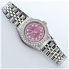 Image 3 : Rolex Ladies Stainless Steel 26MM Pink String Diamond Lugs Datejust Wristwatch