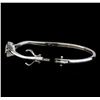 Image 3 : 0.61 ctw Diamond Bangle Bracelet - 14KT White Gold