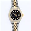 Image 2 : Rolex Ladies 2 Tone Yellow Gold Black Diamond Bezel & 1 ctw Bezel Datejust