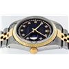 Image 6 : Rolex Mens 2 Tone 14K Black VS Diamond 36MM Datejust Wristwatch