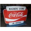 Image 1 : VINTAGE REAL DEAL COKE SIGN TWO SIDED CIRCA 1960-70