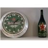 Image 1 : COLLECTIBLE HEINEKEN CLOCK AND BOTTLE