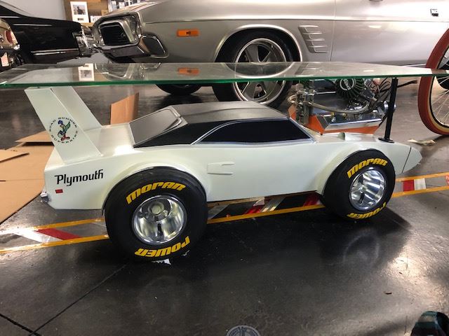 Hot Rod Table 1970 PLYMOUTH SUPERBIRD CUSTOM FABRICATED CANADIAN MADE HOT ROD COFFEE ...