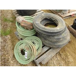 4 RIMS & 3 IMPLEMENT TIRES