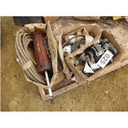 RAM, CASTORS, BENZOMATIC TANKS, ETC