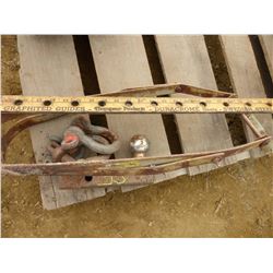 HITCH, 3 CLEVICES, YARD STICK & CLAMP