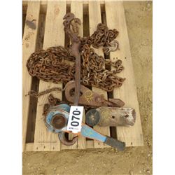 CHAINS, BOOMER, CHAIN HOIST, ETC