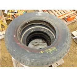 4 ASSORTED TIRES & TRACTOR PARTS