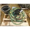Image 1 : HORSE BLANKETS, GARDEN HOSE, EXTENSION CORDS, 2 FEED PAILS