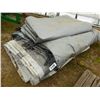 Image 1 : PALLET WITH 4 LARGE GREY INSULATED TARPS
