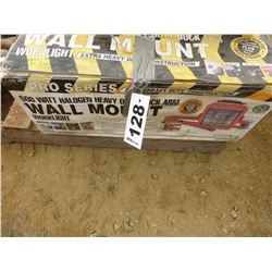 3 BOXES WITH 500 WATT HALOGEN DOCK ARM WALL MOUNT WORK LIGHT, 500 WATT HALOGEN WORK LITE, ETC