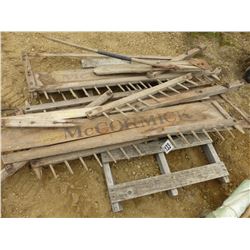 PALLET OF MCCORMICK WINDROWER FANS, PARTS, ETC