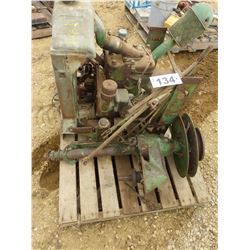 EARLY JOHN DEERE COMBINE 2 CYLINDER FLATHEAD UPRIGHT ENGINE & PARTS