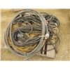 Image 1 : PALLET WITH ROPE, EXTENSION CORDS, AIR HOSE, FUEL HOSE, ETC