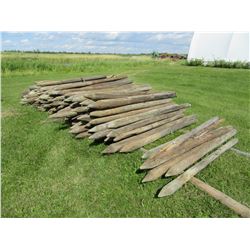PILE WITH APPROX. 150 FENCE POSTS