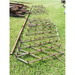 6 SECTION HARROWS & DRAW BAR