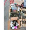 Image 2 : 3 BOXES WITH MECHANICS DOLLY, HOSE, TOOLBOX, GASKETS, WRENCHES, ETC