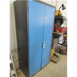 2 DOOR METAL STORAGE CABINET (BLUE)