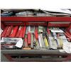 Image 4 : 2 PIECE ROLLING TOOLBOX & CONTENTS (BITS, TAPE MEASURES, CALPERS, ETC)