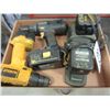Image 1 : MASTERCRAFT 18V CORDLESS DRILL, 2 BATTERIES, CHARGER & DEWALT DRILL, 2 BATTERIES & CHARGER