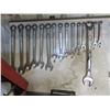 Image 1 : 2 SETS COMBINATION WRENCHES (WESTWARD - 39 PCS) & 9 PIECE GEAR WRENCHES ON WHITE BOARD