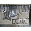 Image 2 : 2 SETS COMBINATION WRENCHES (WESTWARD - 39 PCS) & 9 PIECE GEAR WRENCHES ON WHITE BOARD