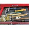 Image 5 : GRAY RED TOOLBOX & CONTENTS (SOCKETS, PUNCHES, TAPE, PLIERS, ETC)