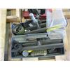 Image 4 : 4 BOXES WITH GREASE GUN, AIR RATCHETS, FENCER, ETC