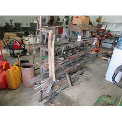 STEEL STAND WITH ASSORTED SCRAP STEEL