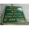 Image 1 : JOHN DEERE METAL SIGN