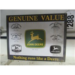 2 JOHN DEERE METAL SIGNS