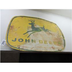 LARGE JOHN DEERE SINGLE SIDED METAL SIGN (APPROX. 52" X 42")