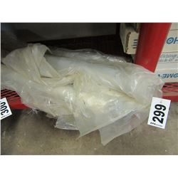 2 ROLLS POLY & FLUORESCENT LIGHT FIXTURES ON SHELF