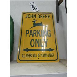 JOHN DEERE METAL PARKING SIGN
