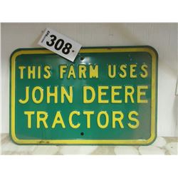 JOHN DEERE METAL SIGN